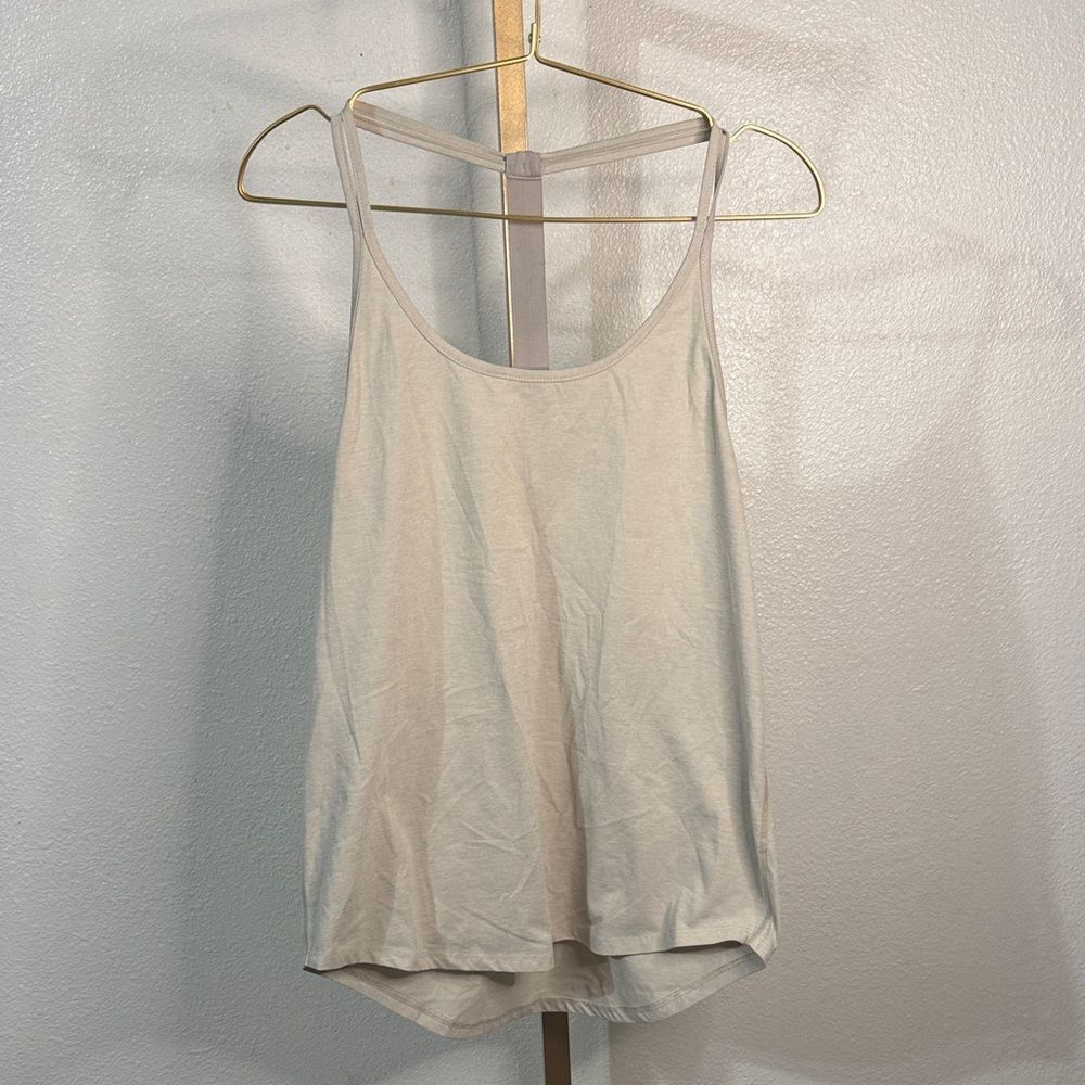 Racerback workout Tank Top Cream Size Large